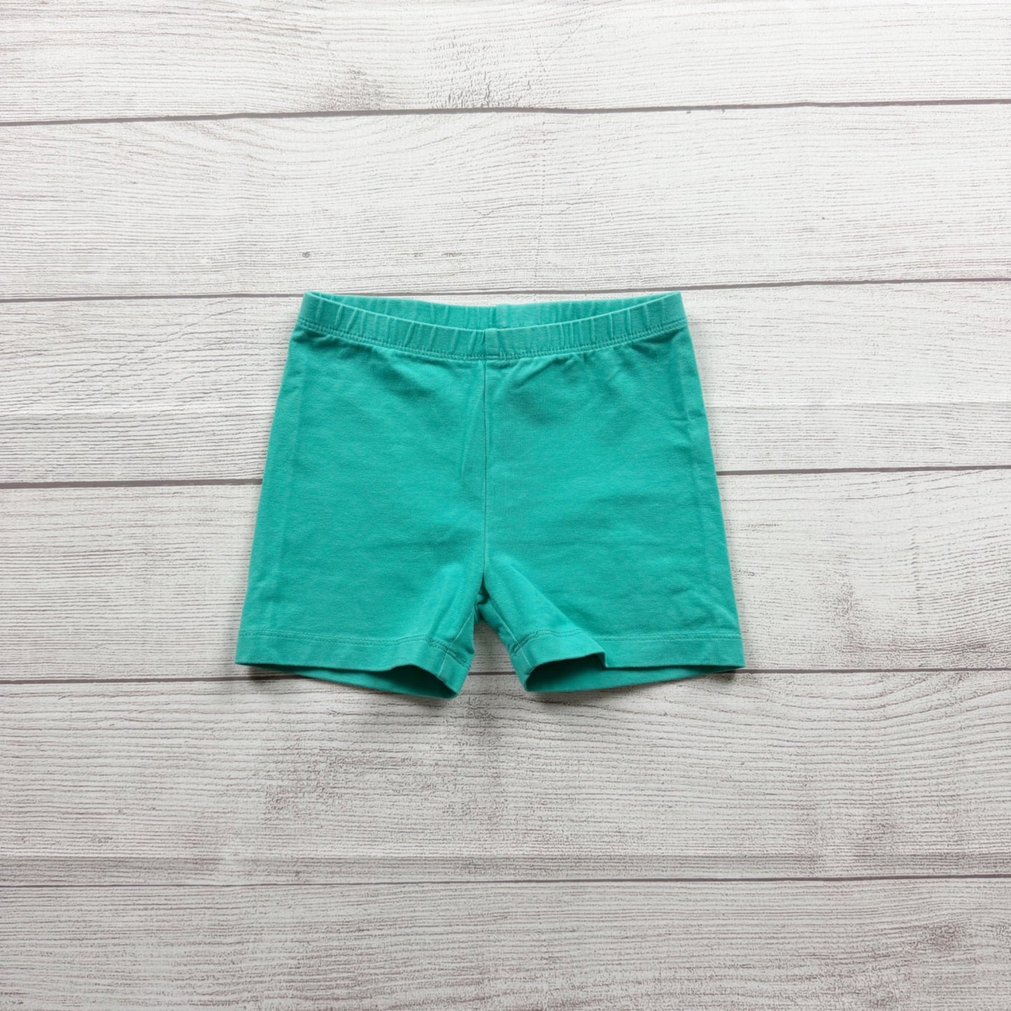 Tea Collection Girls Teal Green Cotton Blend Shorts Elastic Waist 6