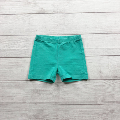 Tea Collection Girls Teal Green Cotton Blend Shorts Elastic Waist 6