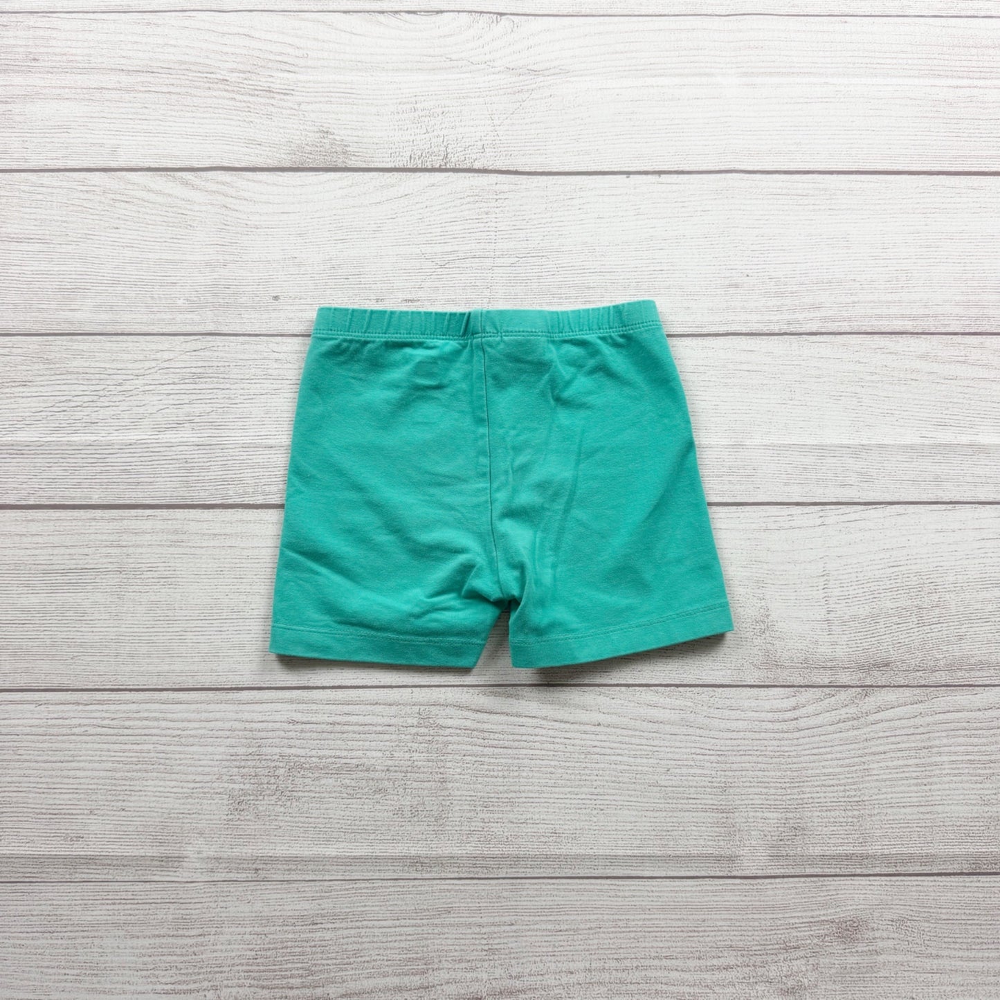 Tea Collection Girls Teal Green Cotton Blend Shorts Elastic Waist 6