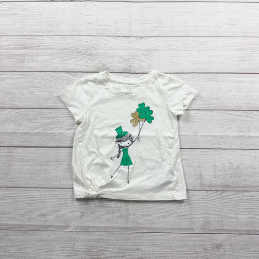 Baby Gap Girl St. Patrick’s Day T-Shirt Shamrock Balloon Graphic Tee 3T