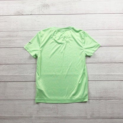 Nike Youth Green Dri-Fit Graphic Tee Lightweight Polyester Shirt 7 L