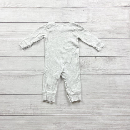 Carter's Baby Grey "Eat Play Sleep Repeat" Long Sleeve Romper 3-6 Months