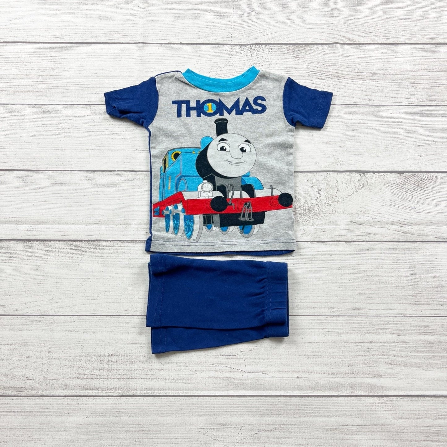 Thomas & Friends Toddler Boys Pajama Set Short Sleeve PJ Top + Shorts 2T