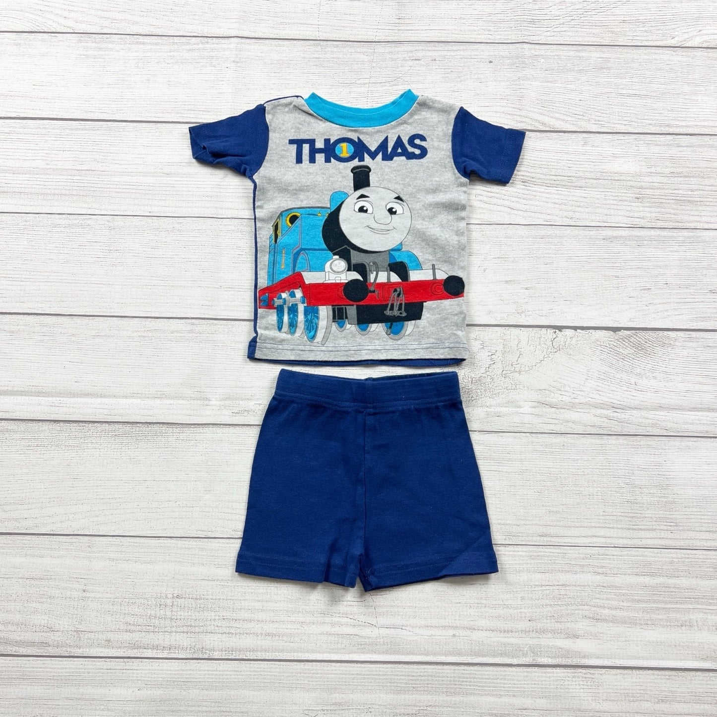 Thomas & Friends Toddler Boys Pajama Set Short Sleeve PJ Top + Shorts 2T