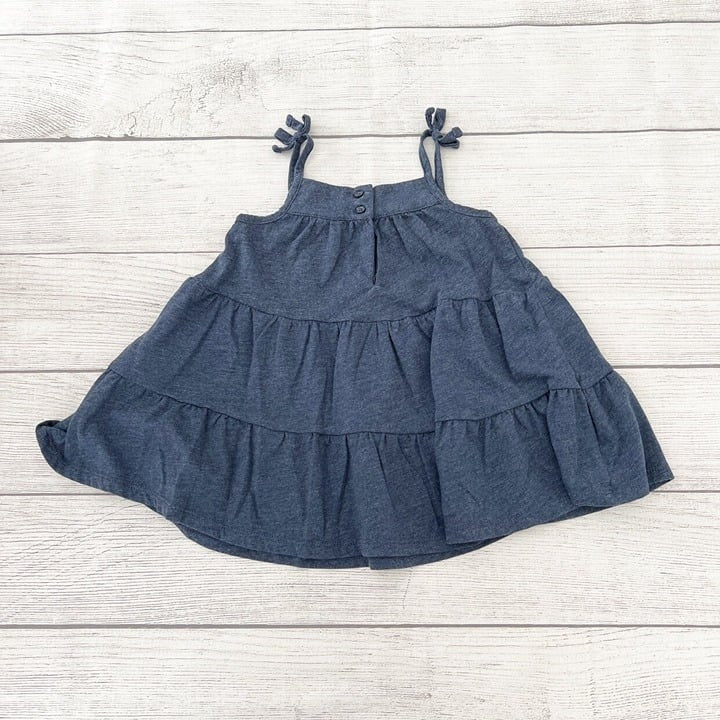 Baby Gap Toddler Dress Blue Chambray Tiered Sundress 12-18 Months