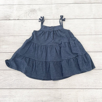Baby Gap Toddler Dress Blue Chambray Tiered Sundress 12-18 Months