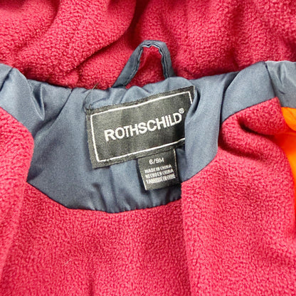 Rothschild Baby Hooded Winter Jacket Navy Blue Tan Sherpa Coat Fleece Lined