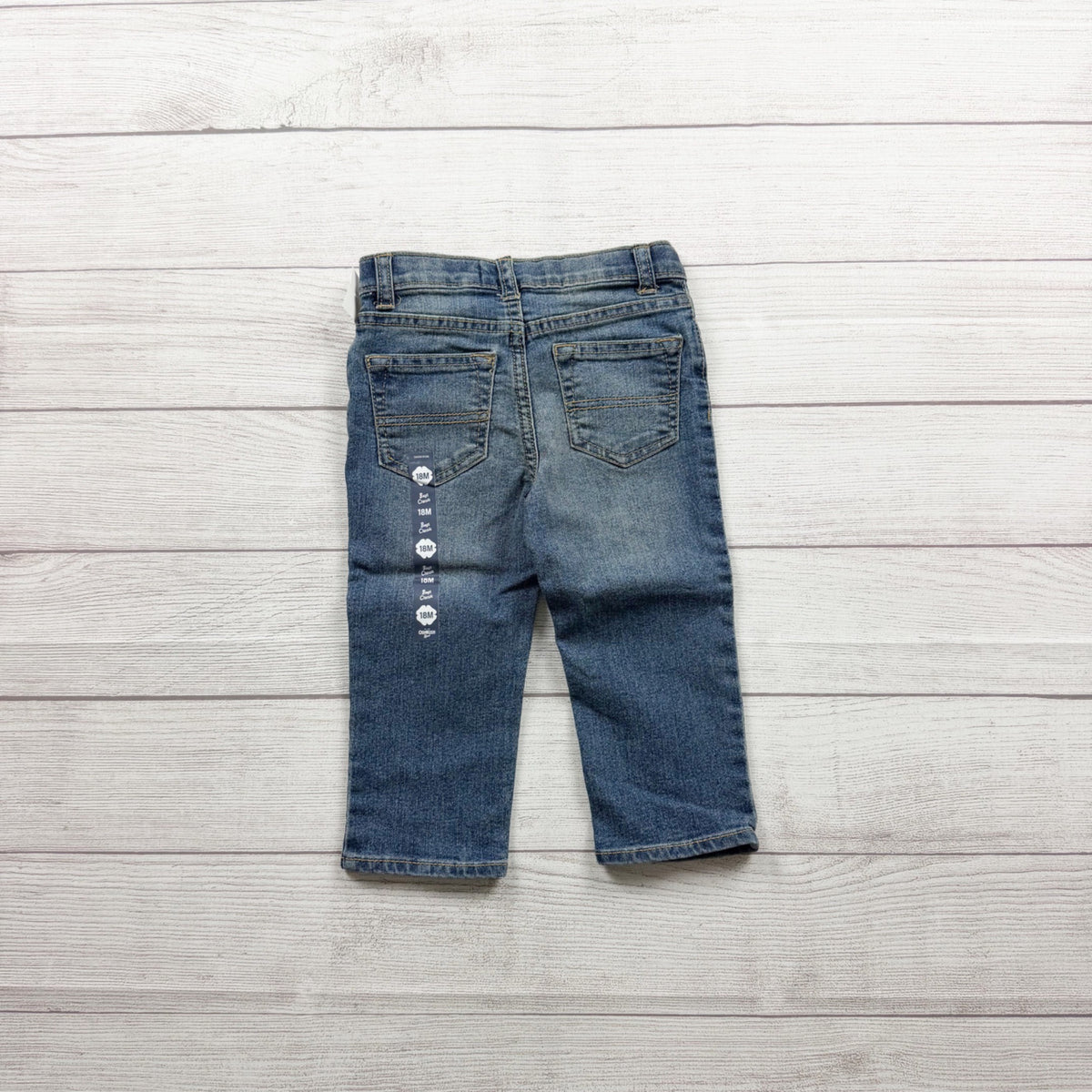Oshkosh Bgosh Classic Fit Toddler Jeans Distressed Look Denim NWT 12-18 Months