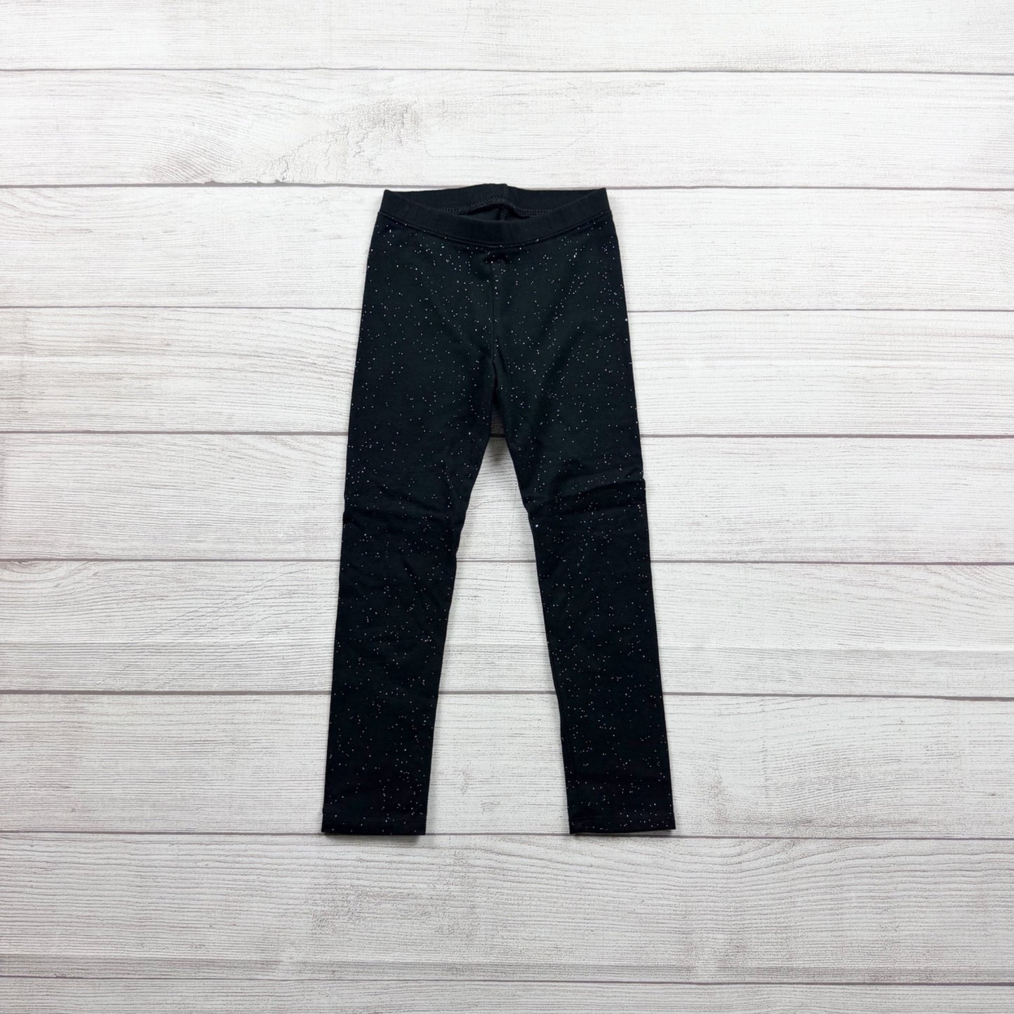 Cat & Jack Girls Black Sparkle Leggings 4T
