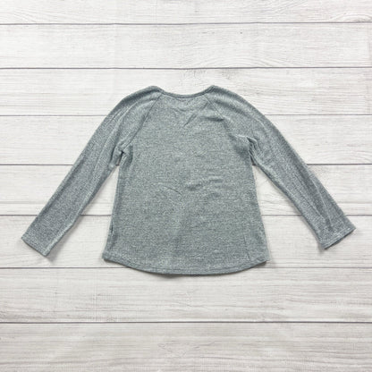 Sonoma Girls Long Sleeve Shirt Gray Glitter Unicorn Print Raglan Top 5