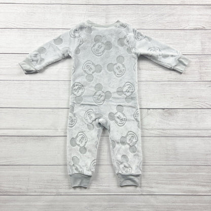 Disney Baby Mickey Mouse Fleece Pajamas Zip Up Footless Romper Sleeper 2T