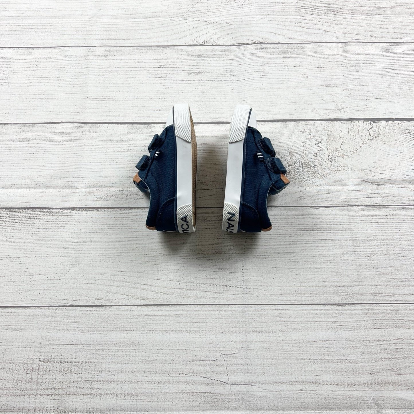 Nautica Toddler Boys Sneakers Navy Blue Hook and Loop Strap Casual Shoes 6