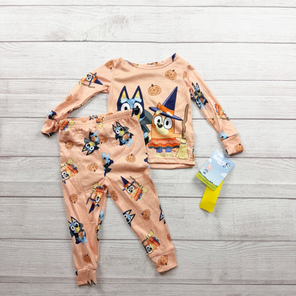 Bluey Toddler Halloween Pajama Set Long Sleeve Top Pants Bingo Bluey NWT 2T