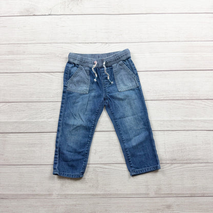 Gymboree Baby Blue Denim Jogger Pants Elastic Waist 18-24 Months