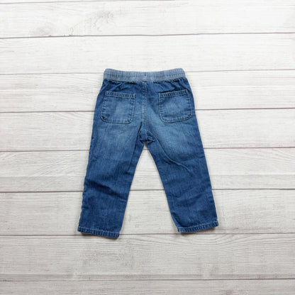 Gymboree Baby Blue Denim Jogger Pants Elastic Waist 18-24 Months