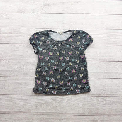Girls Short Sleeve Rainbow Print Graphic Tee S 7-8
