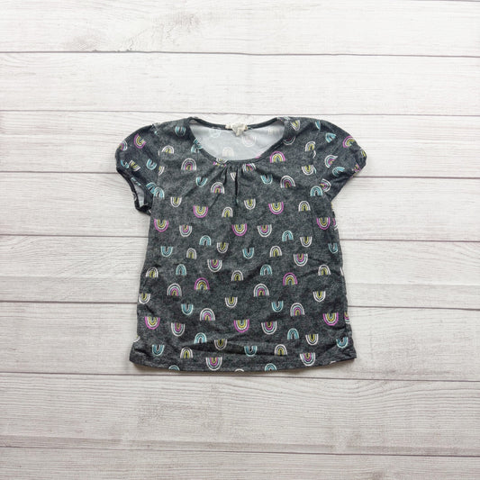Girls Short Sleeve Rainbow Print Graphic Tee S 7-8