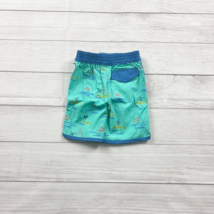 Hanna Andersson Toddler Boy Swim Trunks Shark Print Board Short NEW 18-24 Months