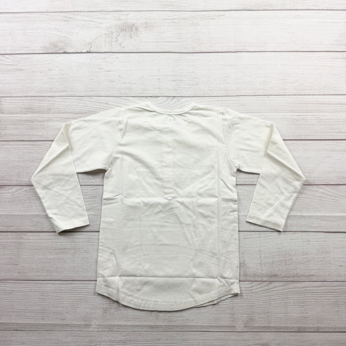 Holley + Sage Kids Organic Cotton White Long Sleeve Henley Shirt NIP 6