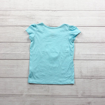 Disney Frozen Olaf Girls Short Sleeve Graphic Tee “Cute” Heart Shirt Toddler 4T
