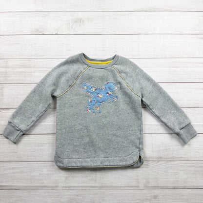 Boden Girls Sweatshirt Raglan Pullover Pegasus Appliqué Cozy Top 7-8