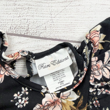 Rare Editions Toddler Girls Floral Dress Ruffle Sleeves Crochet Hem 3T