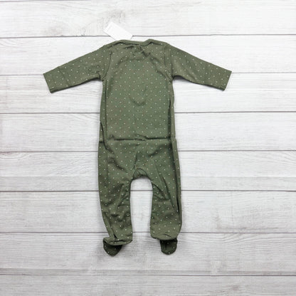 Jamie Kay Baby Footed Sleeper Polka Dot Button NWT 3-6 Months