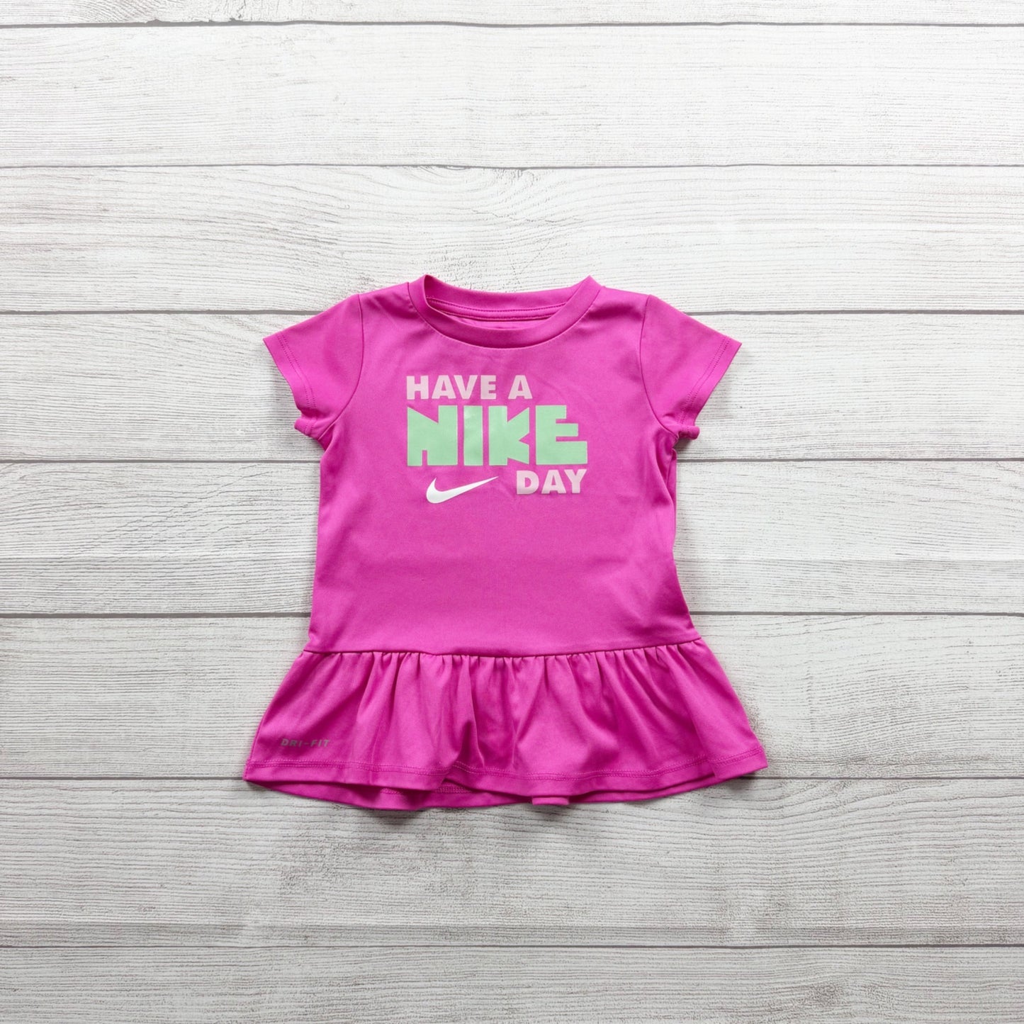 Nike Dri-FIT Peplum Tunic Dress Baby Toddler Girl Active Top 12-18 Months