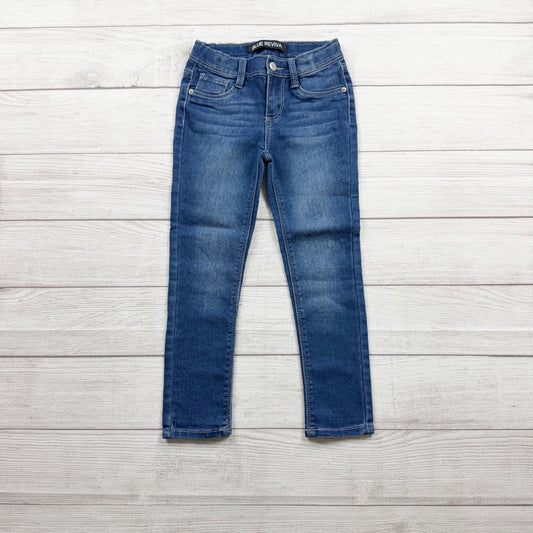 Blue Revival Girls Skinny Fit Denim Jeans Adjustable Waistband Distressed Look 6