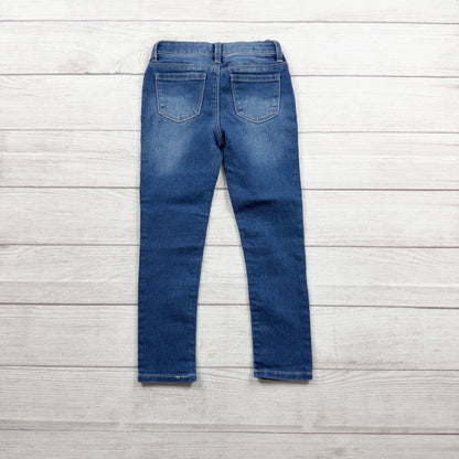 Blue Revival Girls Skinny Fit Denim Jeans Adjustable Waistband Distressed Look 6