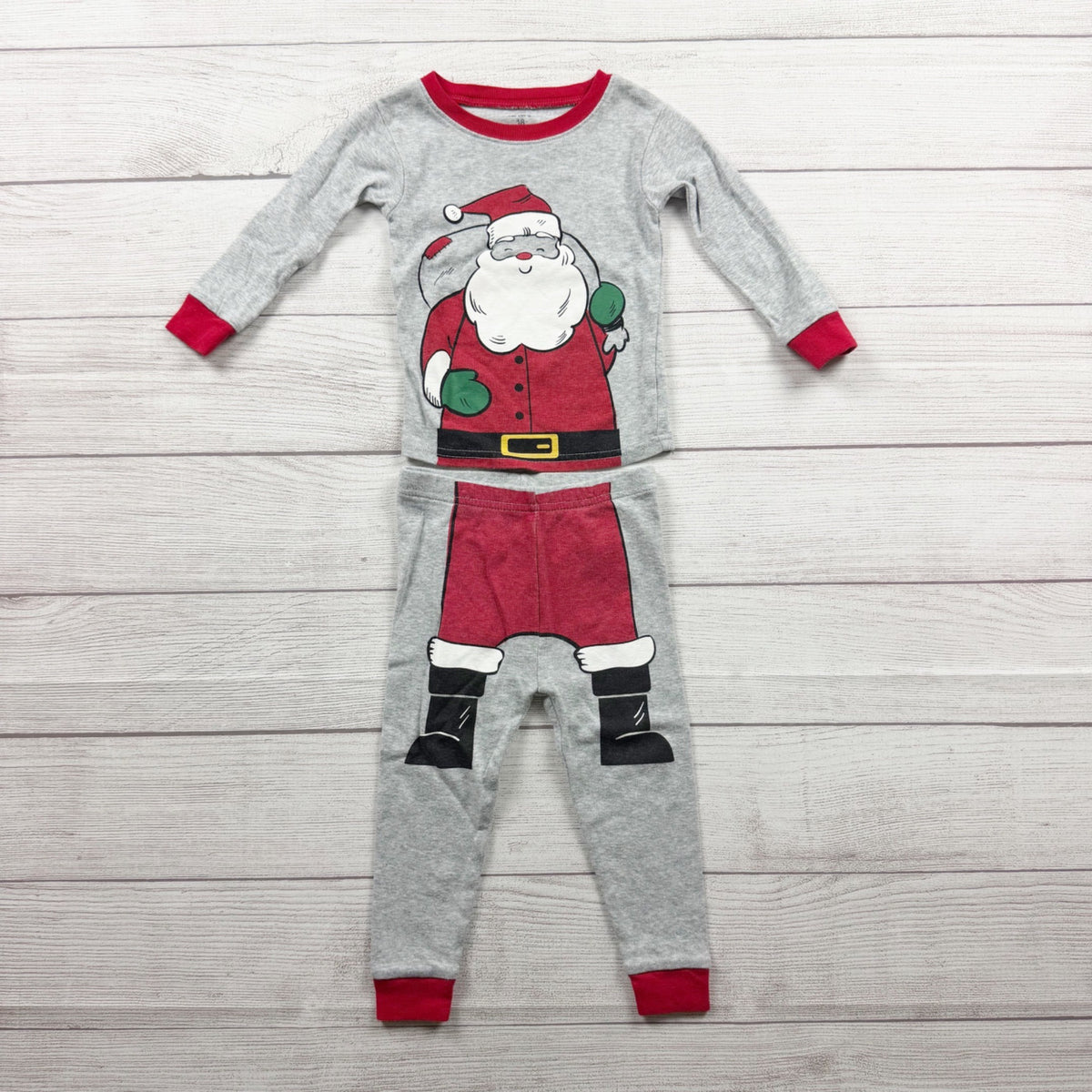 Carter's Christmas Santa Pajama Set Long Sleeve Cotton Sleepwear 12-18 Months