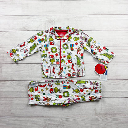 Dr Seuss The Grinch Toddler Pajama Set Christmas Holiday NWT 2T