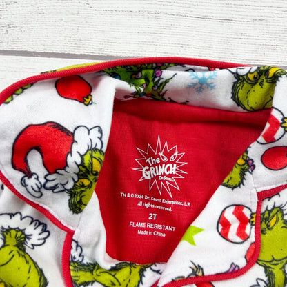 Dr Seuss The Grinch Toddler Pajama Set Christmas Holiday NWT 2T