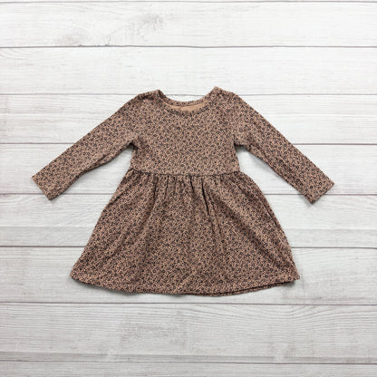 Cat & Jack Toddler Girls Long Sleeve Leopard Print Dress Size 2T