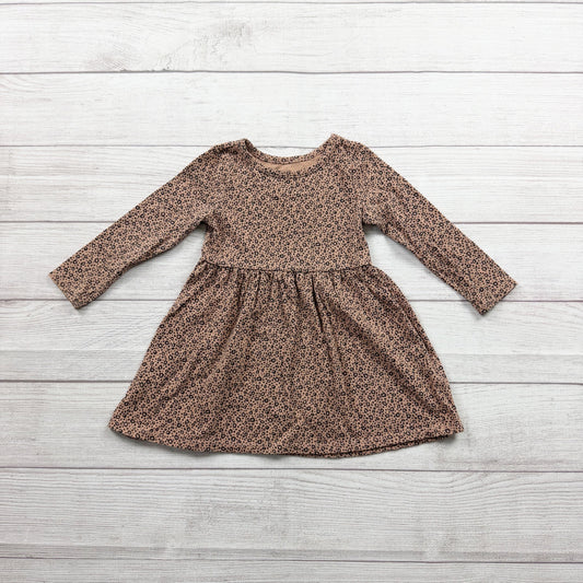 Cat & Jack Toddler Girls Long Sleeve Leopard Print Dress Size 2T