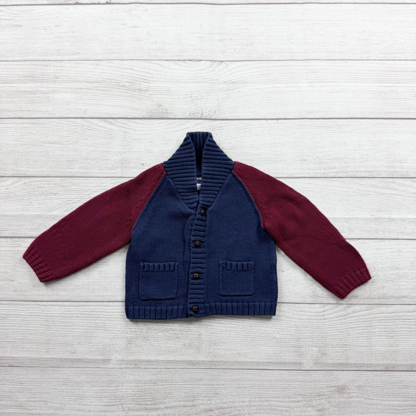 Janie and Jack Baby Boys Cardigan Sweater Shawl Collar 12-18 Months