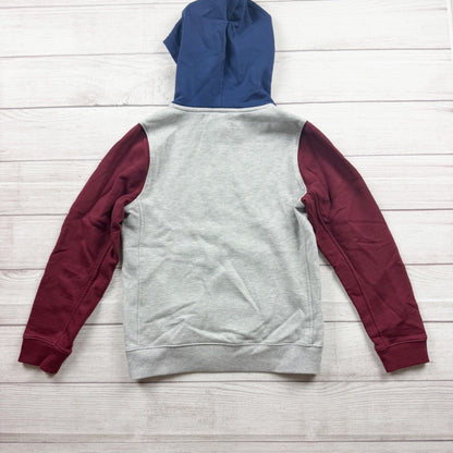 Vineyard Vines Kids Colorblock Hoodie Sweatshirt Gray Maroon Blue M 12-14