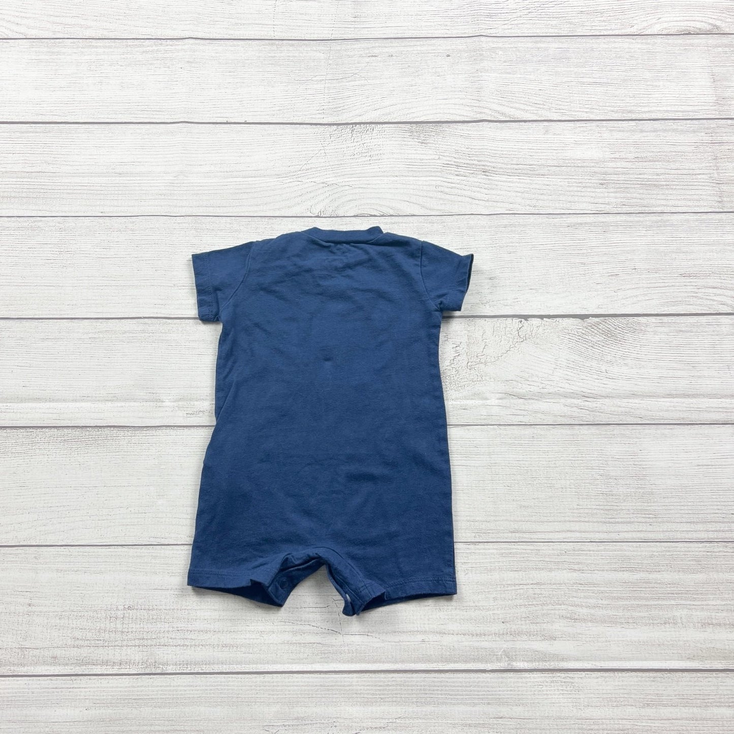 Nike Baby Romper Short Sleeve One-Piece “NIKE” Logo Kangaroo Pocket 3-6 Months