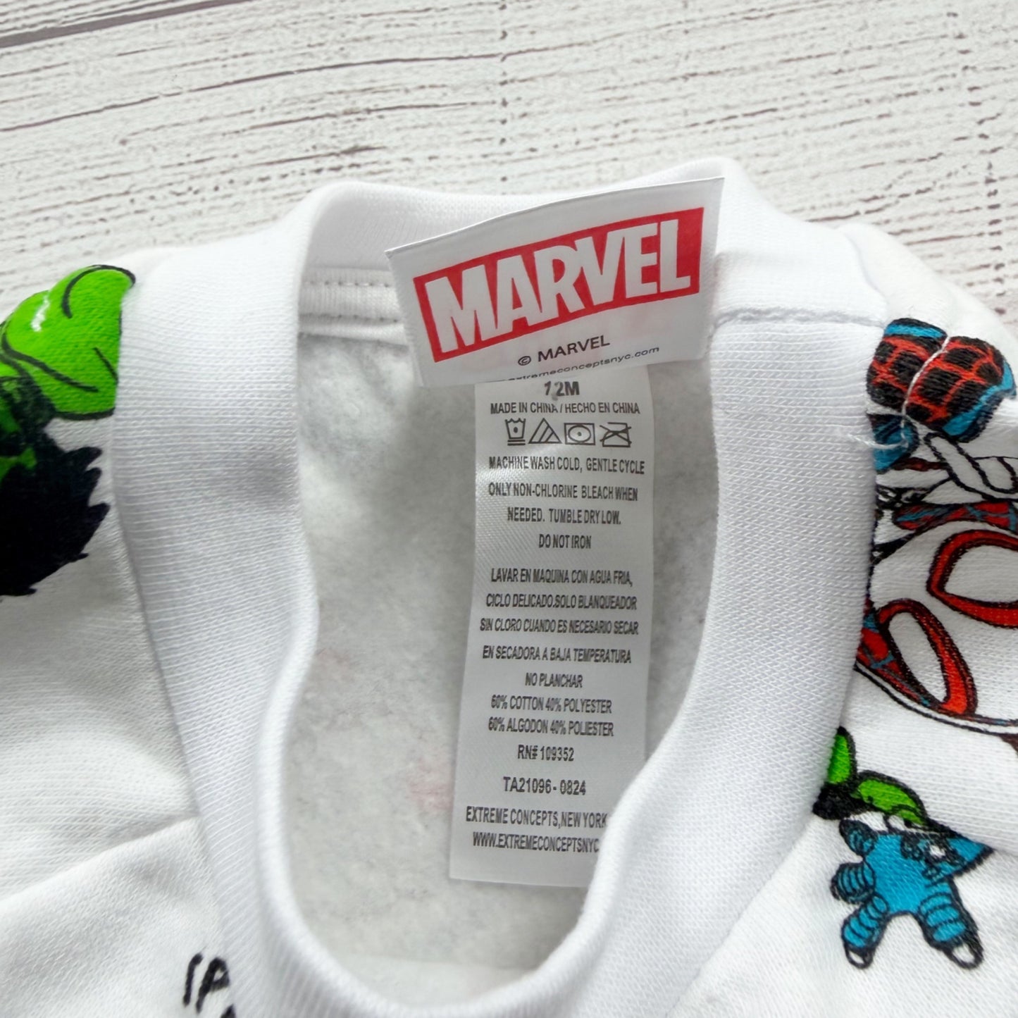Marvel Spidey Amazing Friends Toddler Sweatshirt Allover Print NWT 9-12 Months