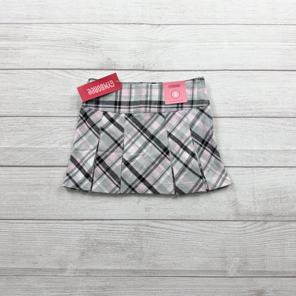 Gymboree Girls Plaid Skirt Pink Gray Black Pleated School Skirt NWT 3T