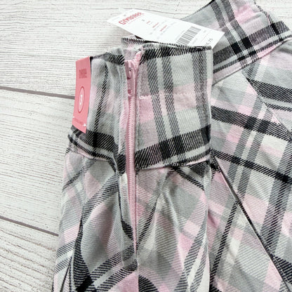 Gymboree Girls Plaid Skirt Pink Gray Black Pleated School Skirt NWT 3T