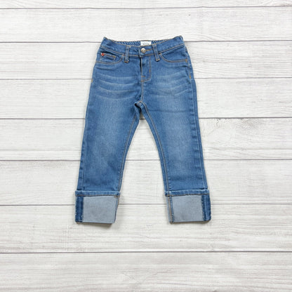 Hudson Girls Stretch Denim Cuffed Jeans Light Wash  6