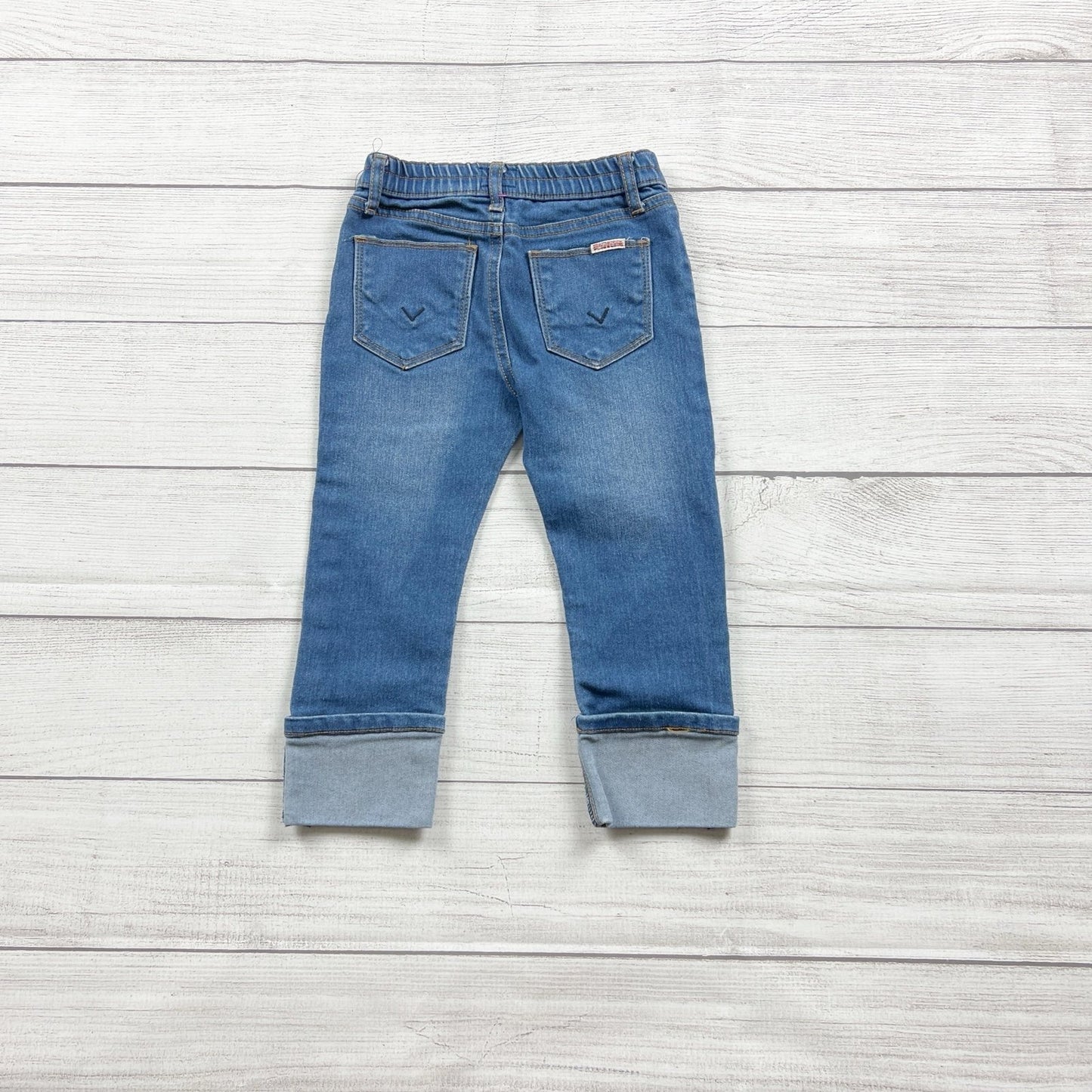 Hudson Girls Stretch Denim Cuffed Jeans Light Wash  6