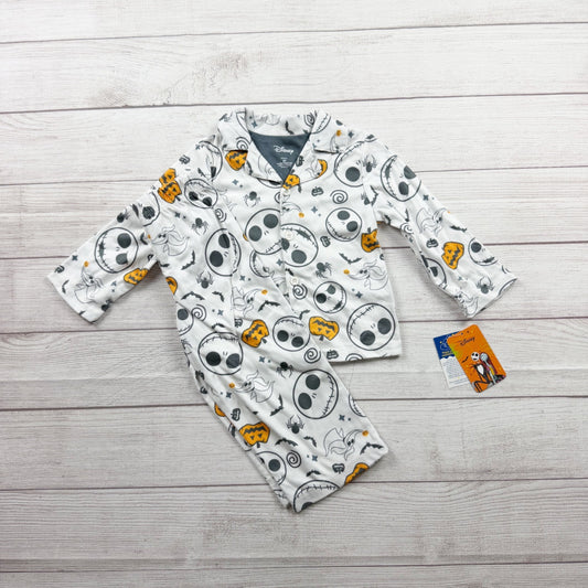 Disney Jack Skellington Toddler Halloween Pajama Set Nightmare Before NWT 3T