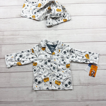 Disney Jack Skellington Toddler Halloween Pajama Set Nightmare Before NWT 3T