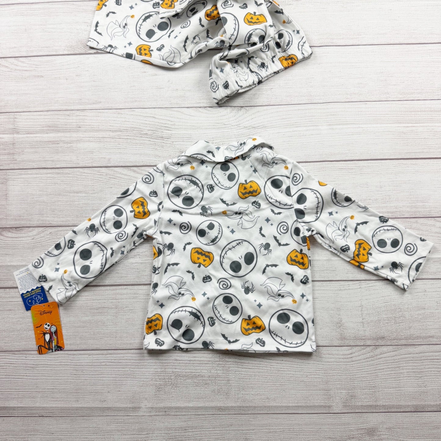 Disney Jack Skellington Toddler Halloween Pajama Set Nightmare Before NWT 3T