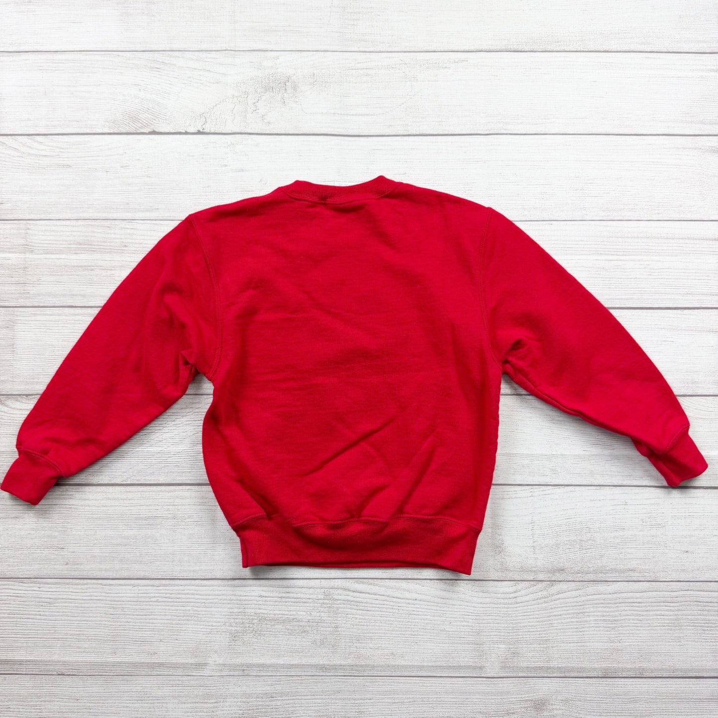 Port & Company Youth Crewneck Sweatshirt Santa Christmas Graphic Fleece S