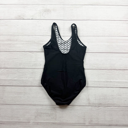 Art Class Believe In Mermaids Black One Piece Swimsuit Girls M 7-8