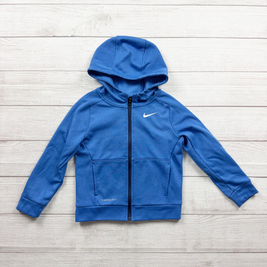 Nike Therma Fit Toddler Blue Zip Up Hooded Jacket 4T