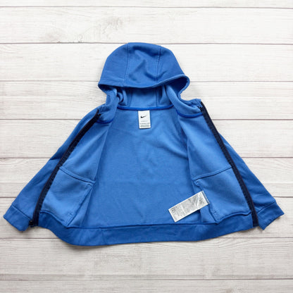 Nike Therma Fit Toddler Blue Zip Up Hooded Jacket 4T